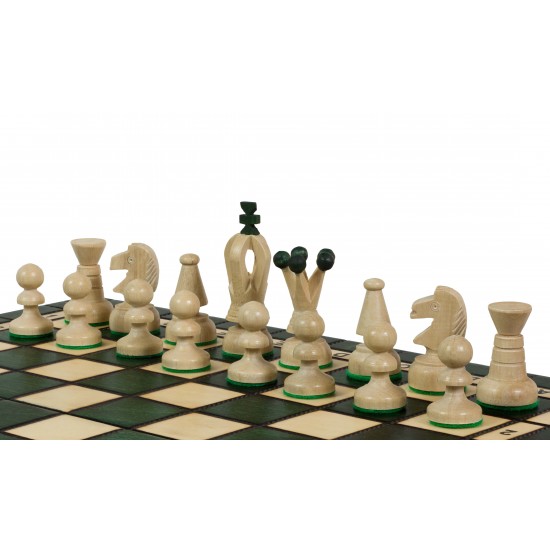 Набір шахів Королівські середні (зелені), 35см х 35см (Мадон 112)