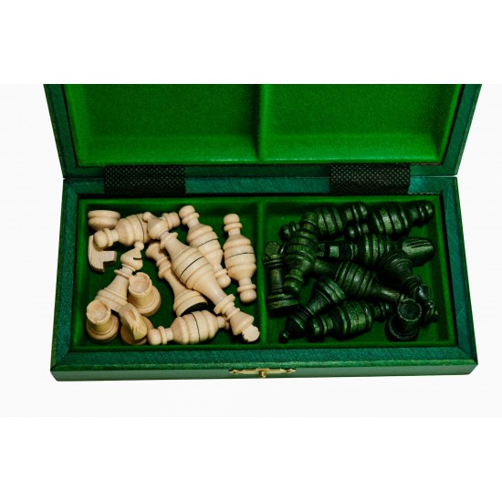 Набор шахмат Школьные (зеленые), 20см х 20см (Мадонн 154М)