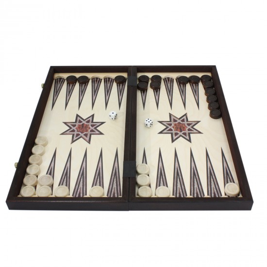 Набор шахматы+шашки+нарды Exclusive, 47см х 47см (Мадон 144A)