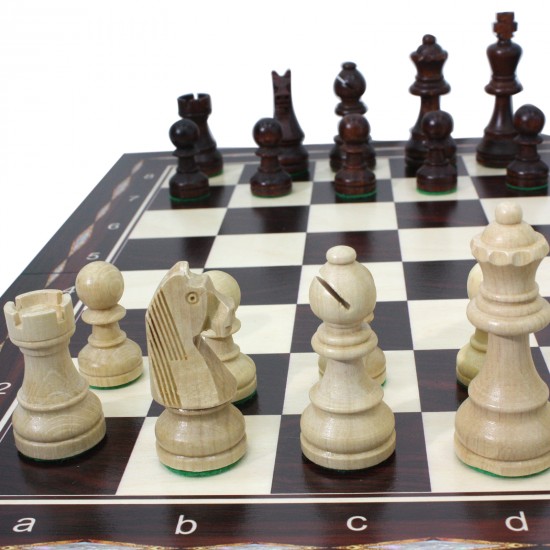 Набір шахи + шашки + нарди Exclusive, 47см х 47см (Мадон 144A)