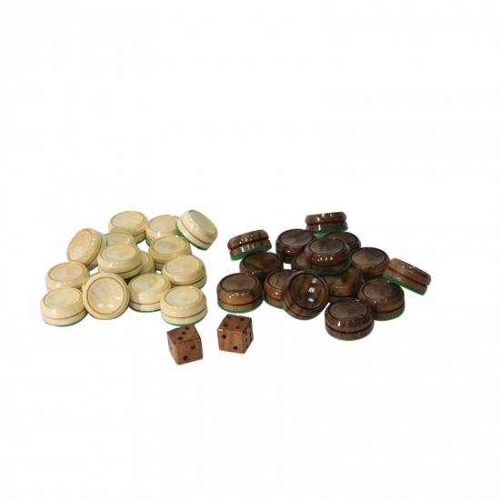 Фішки дерев'яні для гри в нарди, шашки (Україна)