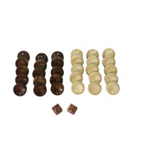 Фишки деревянные для игры в нарды, шашки (Украина)