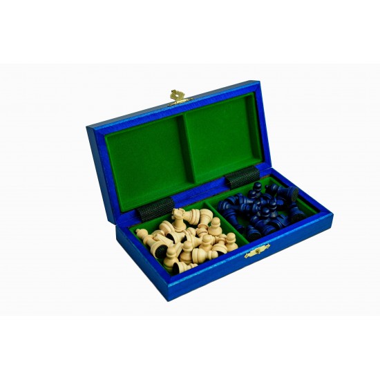 Набор шахмат Школьные (синий), 20см х 20см (Мадонн 154М)