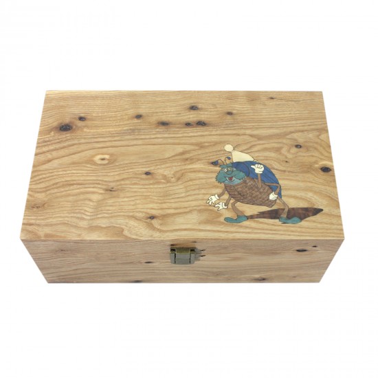 Дерев'яна коробка для зберігання фігур (Україна)