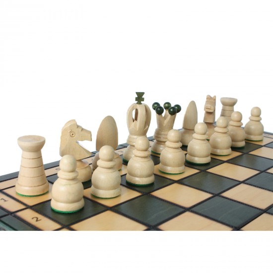 Набір шахів Королівські великі (зелені), 44см х 44см, (Мадон 111)