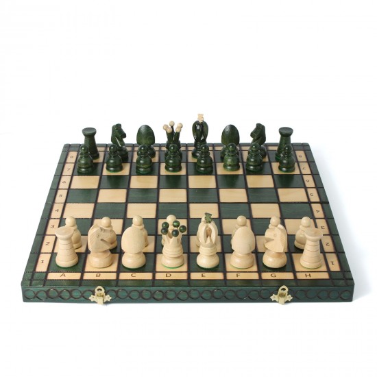 Набір шахів Королівські великі (зелені), 44см х 44см, (Мадон 111)