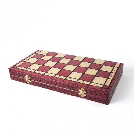 Набір шахів Королівські великі (червоні), 44см х 44см, (Мадон 111)