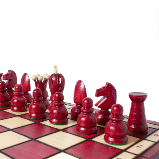 Набір шахів Королівські великі (червоні), 44см х 44см, (Мадон 111)