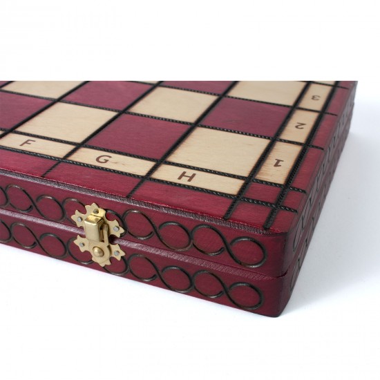 Набор шахмат Королевские большие (красные), 44см х 44см, (Мадон 111)