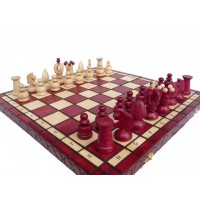 Набор шахмат Королевские большие (красные), 44см х 44см, (Мадон 111)