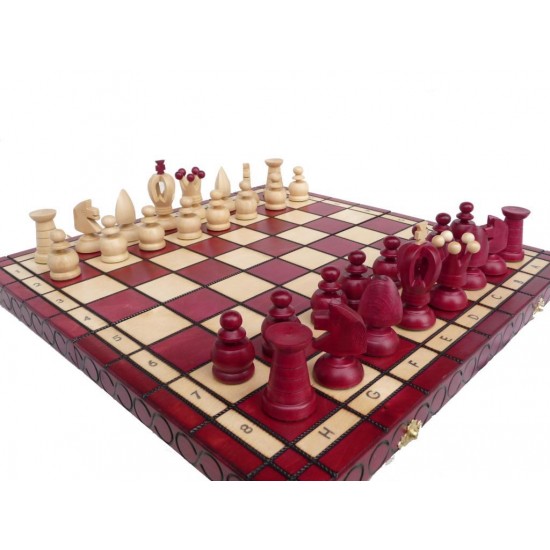 Набір шахів Королівські великі (червоні), 44см х 44см, (Мадон 111)