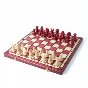 Набор шахмат Королевские большие (красные), 44см х 44см, (Мадон 111)