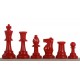 Шахові фігури Стаунтон №6, червоно-білі (пластик)