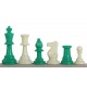 Шахматные фигуры Стаунтон №6, зелено-белые (пластик)