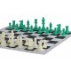 Шахматные фигуры Стаунтон №6, зелено-белые (пластик)