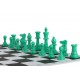 Шахматные фигуры Стаунтон №6, зелено-белые (пластик)
