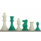 Шахматные фигуры Стаунтон №6, зелено-белые (пластик)