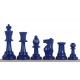 Шахматные фигуры Стаунтон №6, сине-белые (пластик)