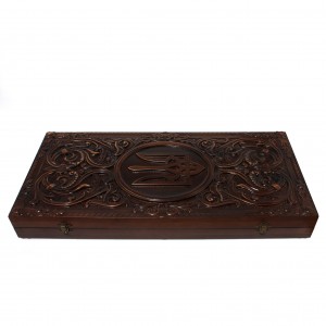 Нарды деревянные Трезуб, 55см х 50см. Ручная работа (Украина)