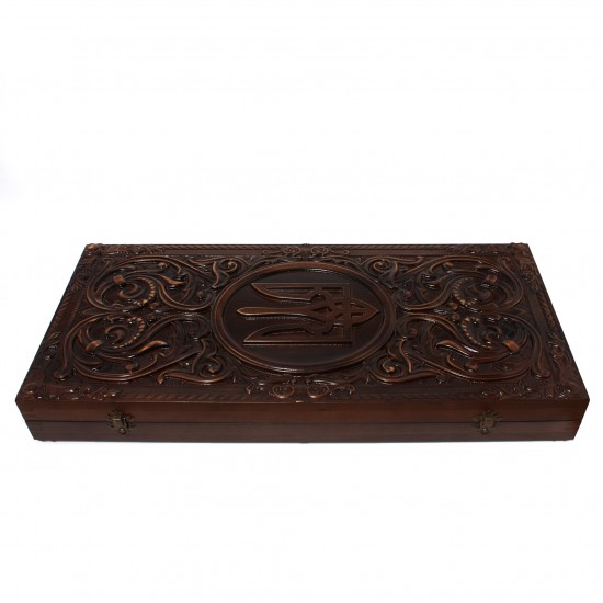 Нарди дерев'яні Тризуб, 55см х 50см. Ручна робота (Україна)