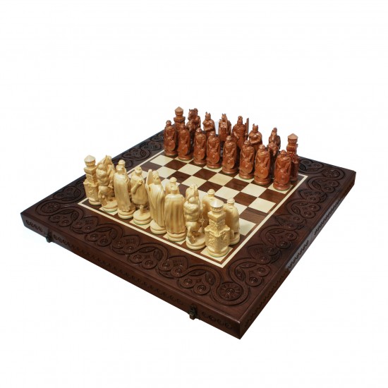 Набор шахматы + шашки + нарды Камелот, 55см х 55см (Украина)