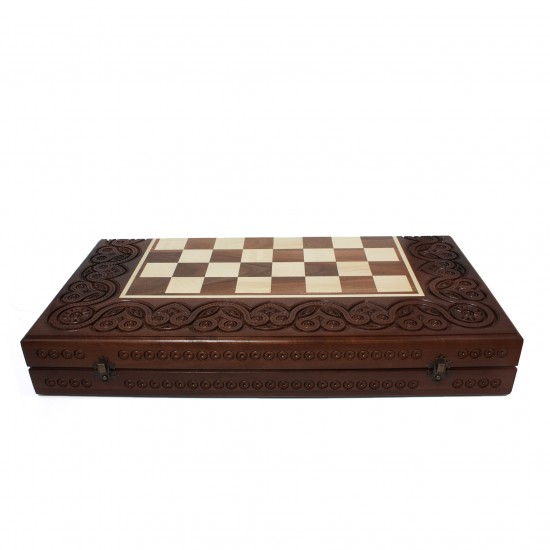 Набор шахматы + шашки + нарды Камелот, 55см х 55см (Украина)