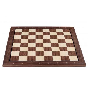 Шахматная доска №6 черный орех/клен, 54см х 54см, нескладная с обозначениями