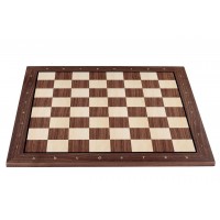 Шахова дошка №6 чорний горіх/клен, 54см х 54см, нескладна з позначеннями 