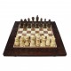 Набор шахматы + шашки + нарды Лотос (темный), 50см х 50см (Украина)