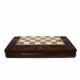 Набор шахматы + шашки + нарды Лотос (темный), 50см х 50см (Украина)