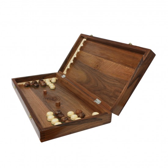 Набір шахи + шашки + нарди Лотос (світлий), 50см х 50см (Україна)