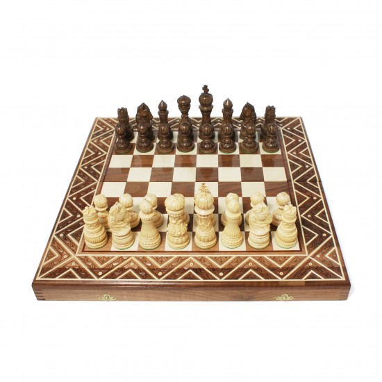 Набор шахматы + шашки + нарды Лотос (светлый), 50см х 50см (Украина)