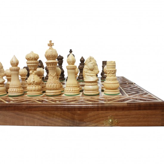 Набір шахи + шашки + нарди Лотос (світлий), 50см х 50см (Україна)