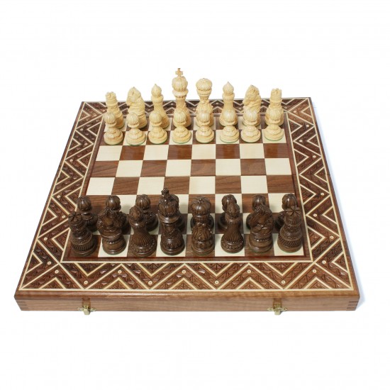 Набір шахи + шашки + нарди Лотос (світлий), 50см х 50см (Україна)