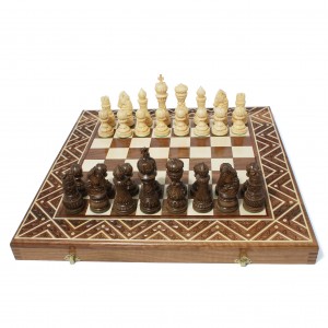 Набор шахматы + шашки + нарды Лотос (светлый), 50см х 50см (Украина)