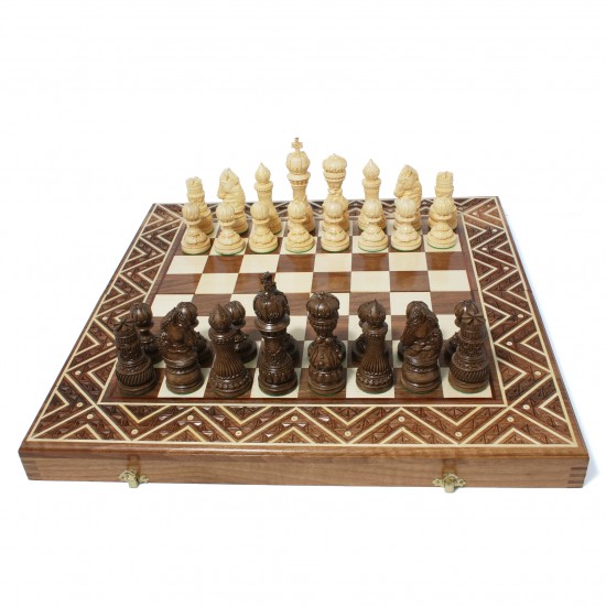 Набір шахи + шашки + нарди Лотос (світлий), 50см х 50см (Україна)