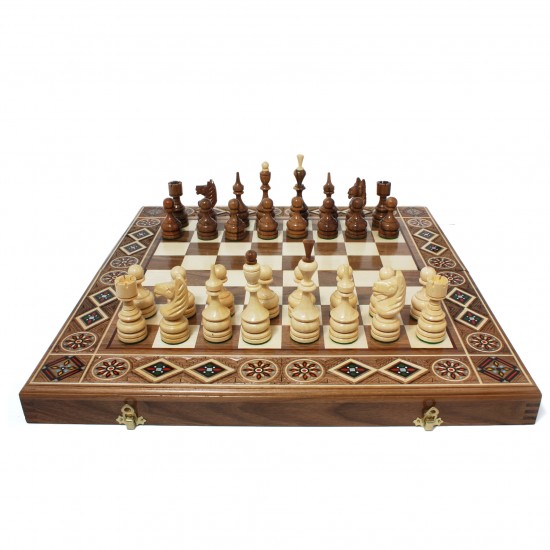Набір шахи + шашки + нарди Етно (горіх), 50см х 50см (Україна) Набір шахи + шашки + нарди Етно (горіх), 50см х 50см (Україна)