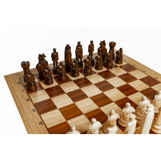 Набор шахмат Французские Рыцари (интарсия), 62см х 62см, (Мадонн 126)