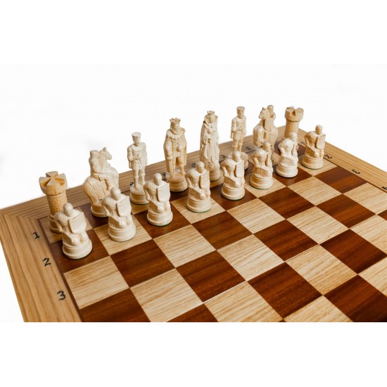 Набор шахмат Французские Рыцари (интарсия), 62см х 62см, (Мадонн 126)